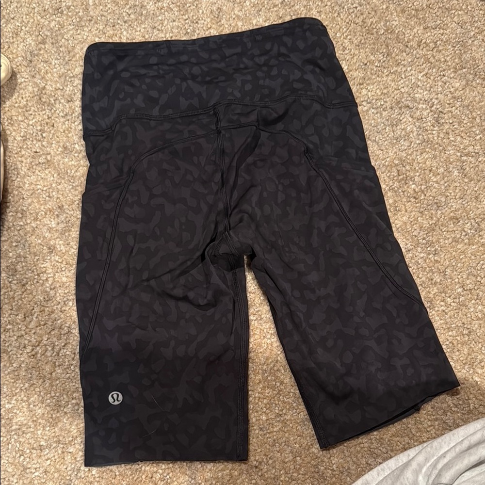 lululemon athletica Black Camo Bike Shorts
